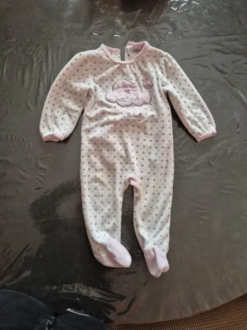 Pyjama grenouillère rose fille