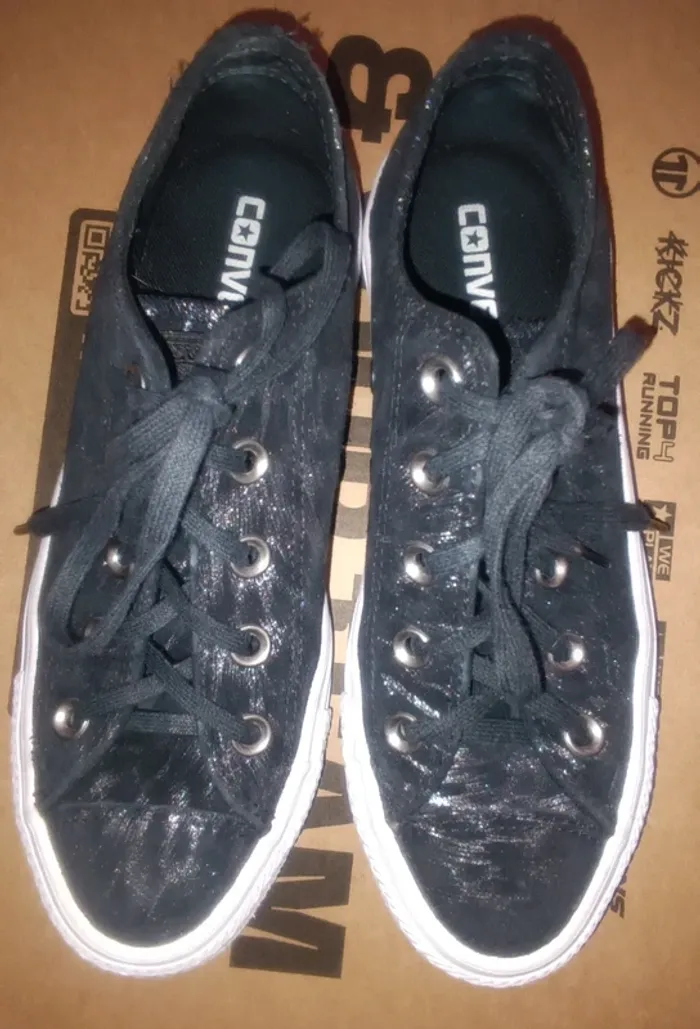 Baskets noir imprimé animal Converse - photo numéro 2