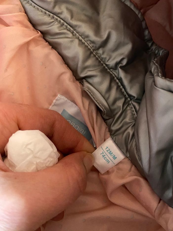 Veste doudoune Obaïbi argentée 12 mois - photo numéro 5