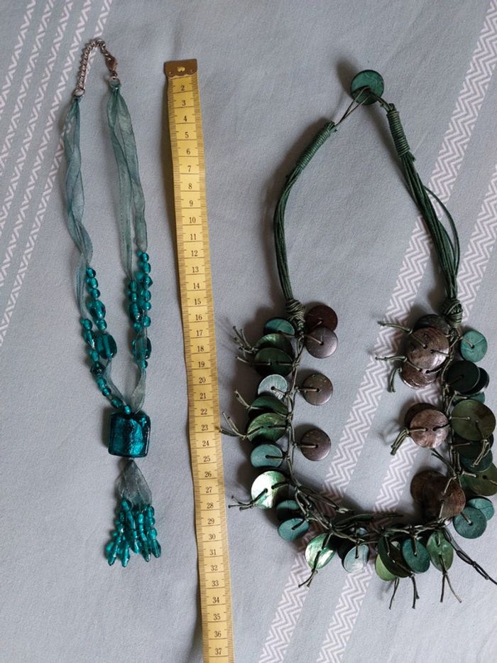 Lot de 2 colliers fantaisie turquoise - photo numéro 8