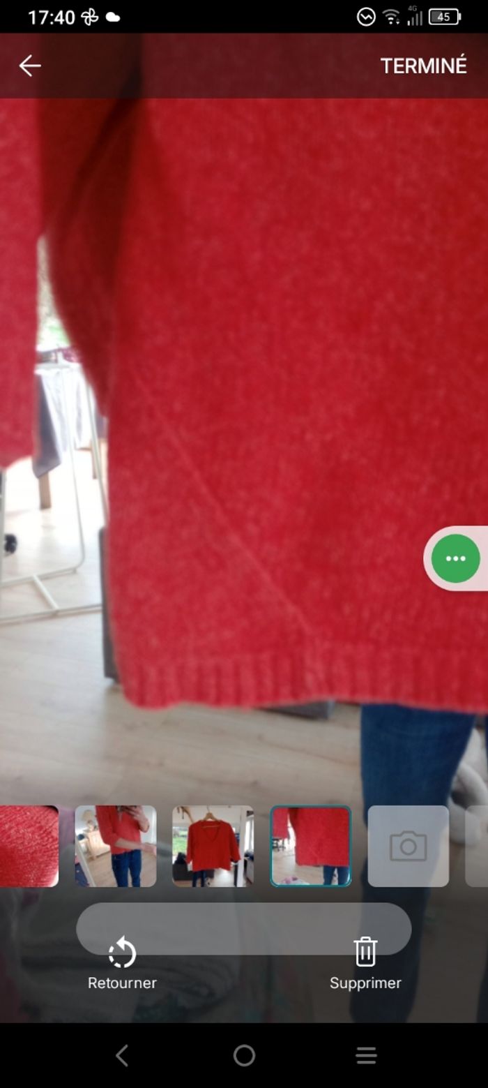 Pull femme 38 mailles fines rouges c76 - photo numéro 8