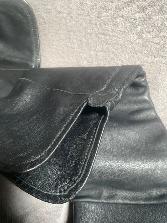 Cuissarde noir cuir véritable Zara woman - photo numéro 4