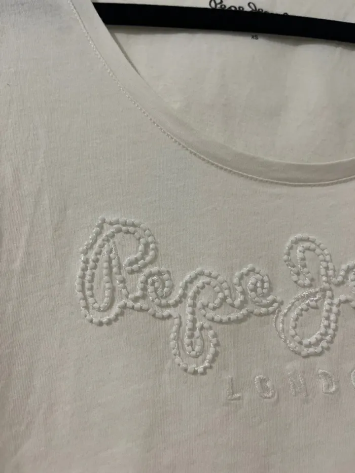 Débardeur Pepe jeans perles blanc - photo numéro 2