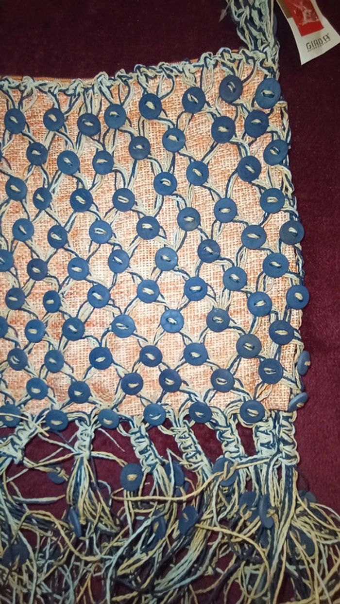 Deux magnifiques sacs a bandoulière avec boutons franges Neufs Giada - photo numéro 3