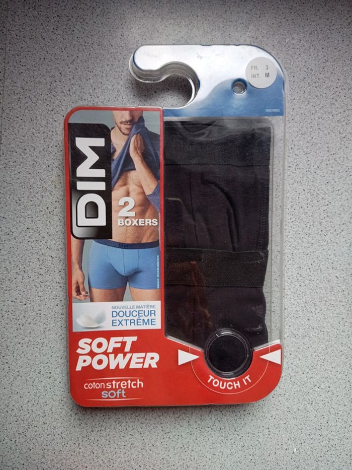 Boxers dim soft power taille M coloris noir