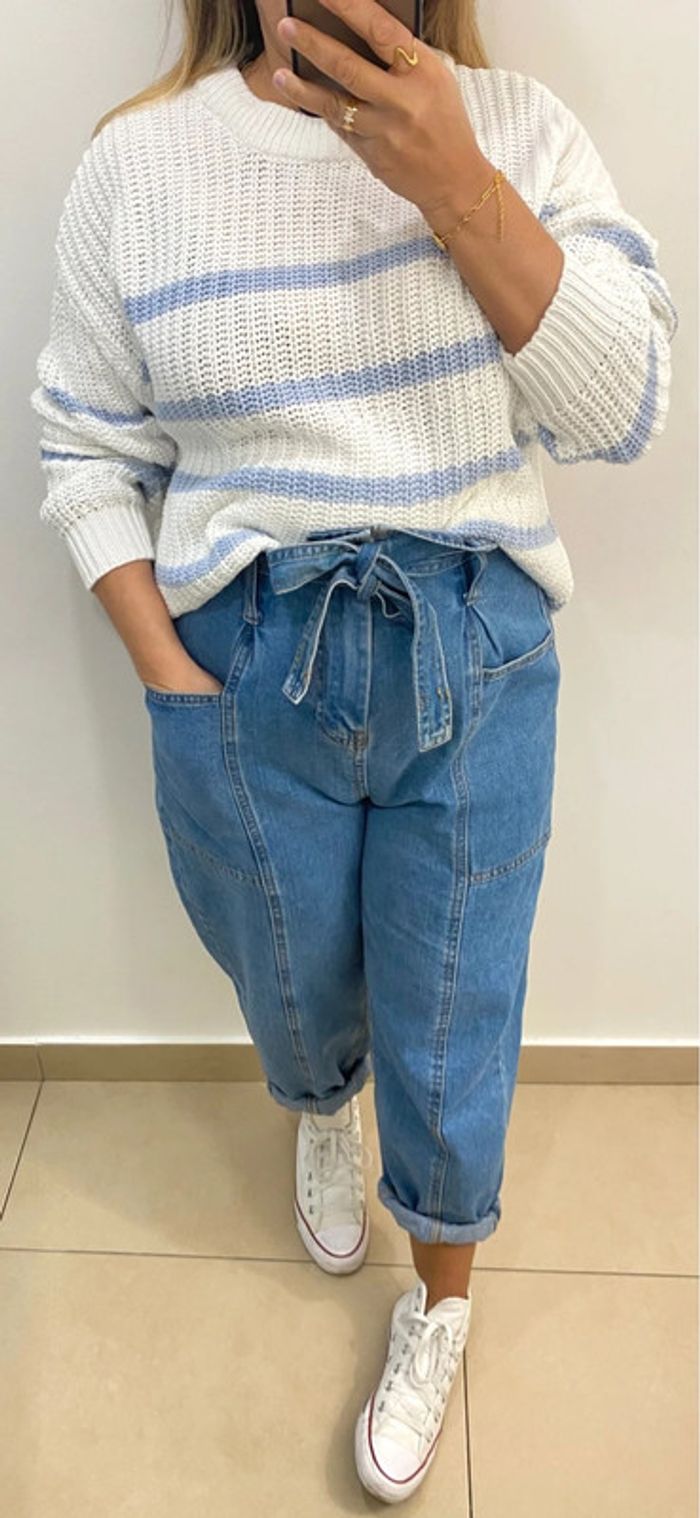 Superbe Pull Bicolore Taille M - photo numéro 2