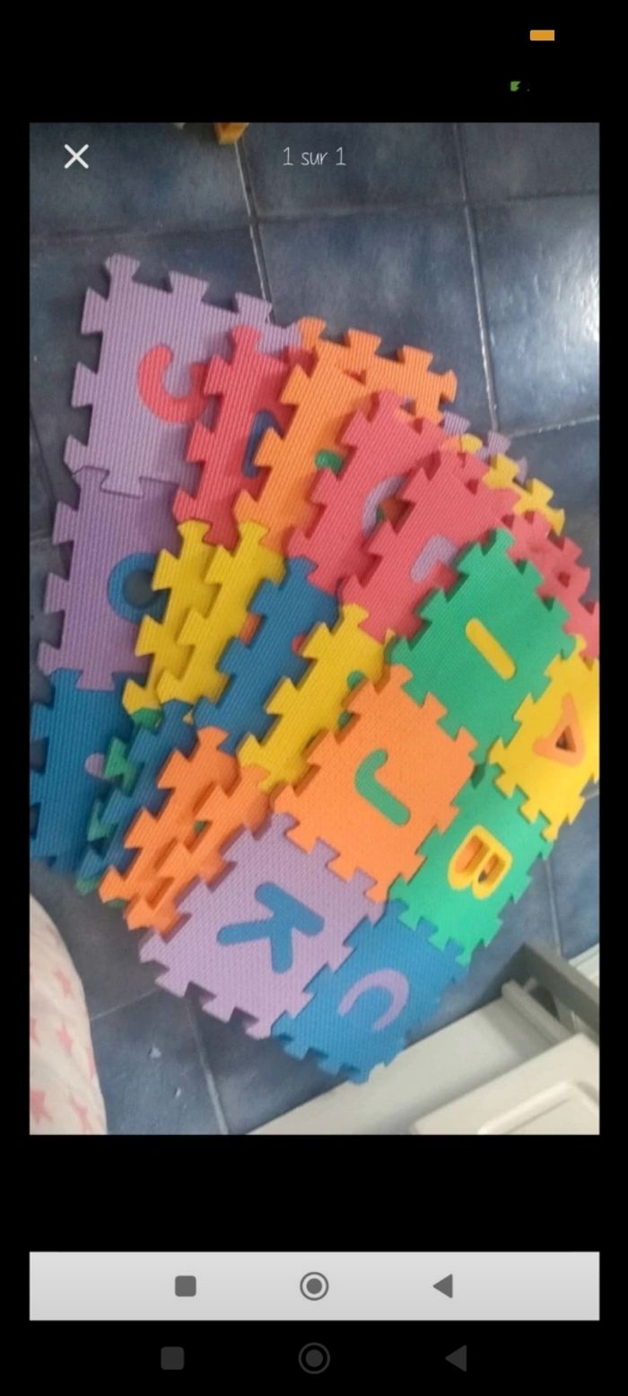 Dalles en mousse alphabet et chiffres