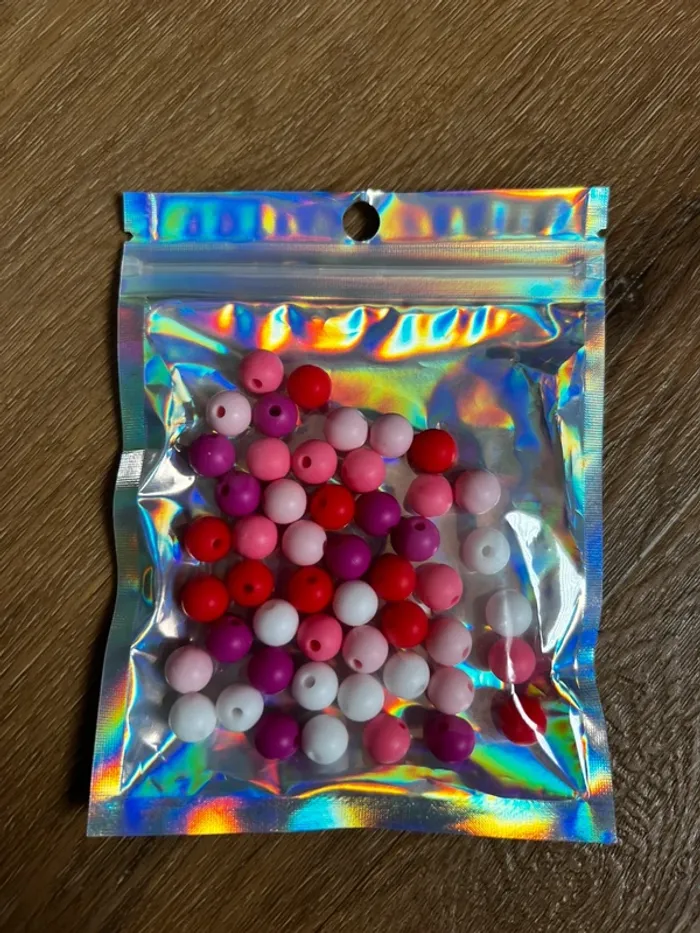 50 perles en silicones 9mm