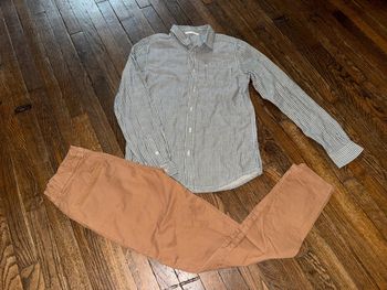 Chemise Monoprix et pantalon du pareil au même 14 ans