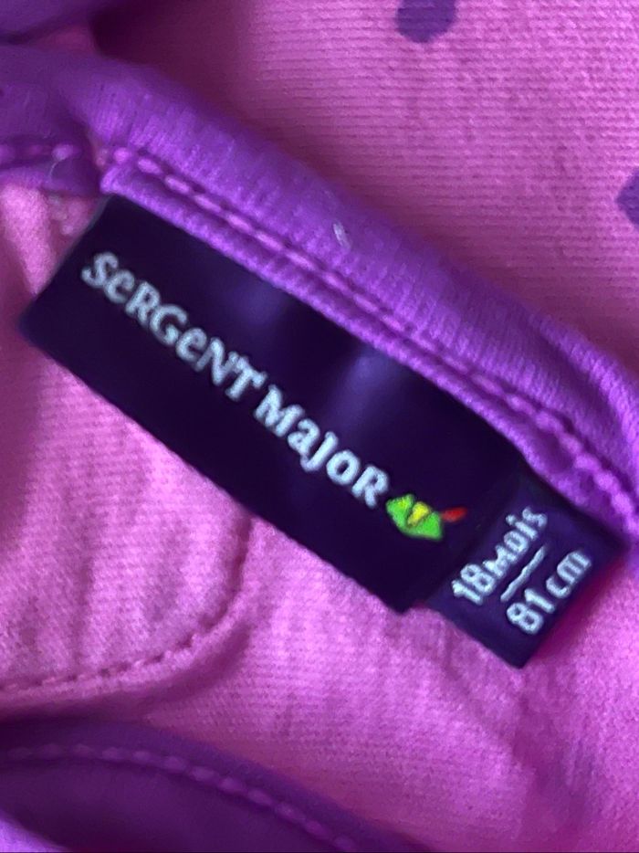 Ensemble short/teeshirt mauve Sergent Major 18 mois - photo numéro 8