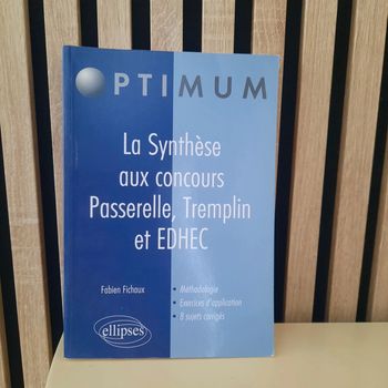 Livre La synthèse aux concours Passerelle,tremplin et EDHEC