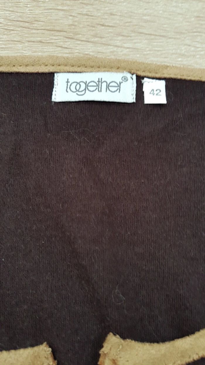 Top à manches longues marron Together - photo numéro 5