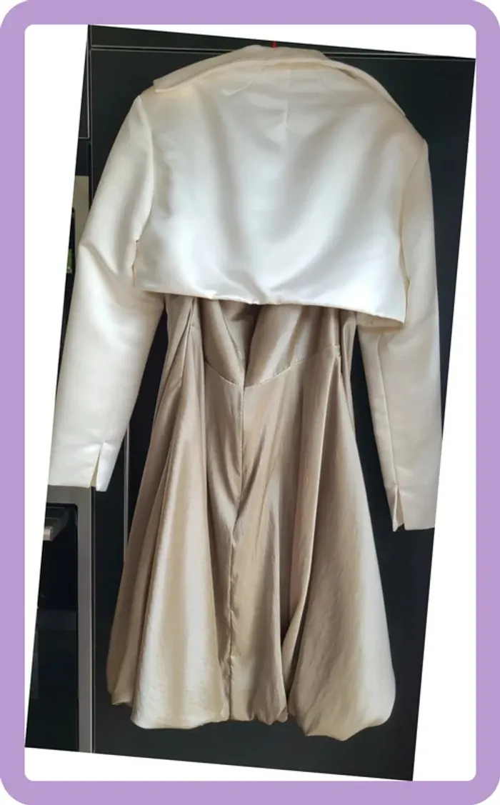 Robe de cocktail dos nu, bustier avec Boléro - photo numéro 7