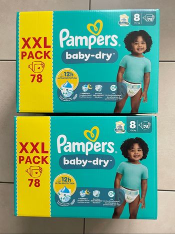 Lot de 2 pack XXL pampers T.8