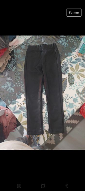 Jean simili cuir fille