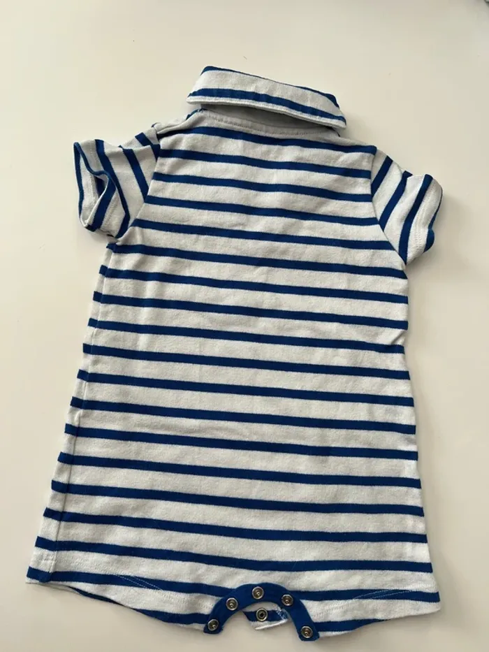 Combishort Petit Bateau marin – 6 mois - photo numéro 3