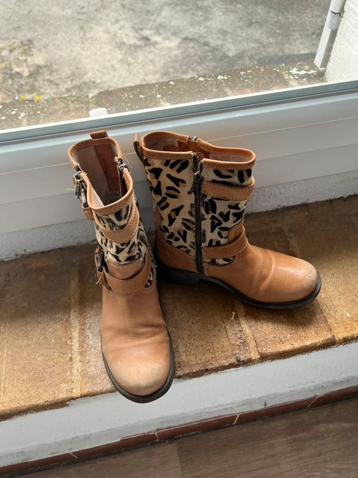 Bottines cuir et léopard San Marina - photo numéro 3