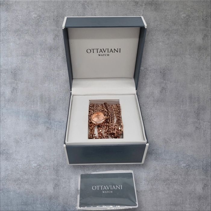 Ottaviani montre femme quartz multi rangs or rose