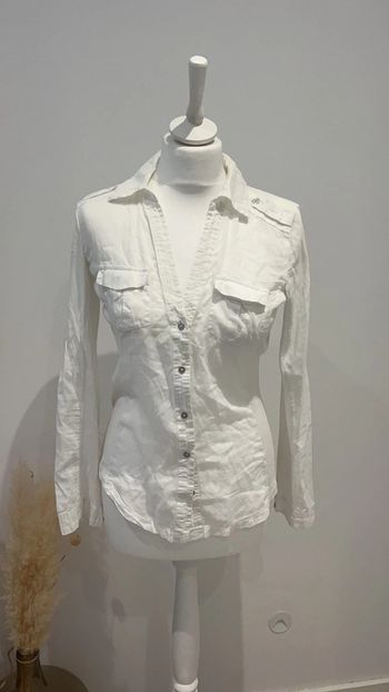 Chemisier bi matière mango XS