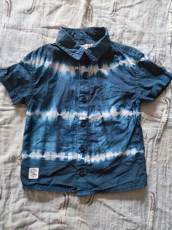 Chemise dégradée bleue T.6 mois