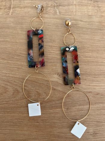 Très longue paire de boucles d’oreilles 15 cm!