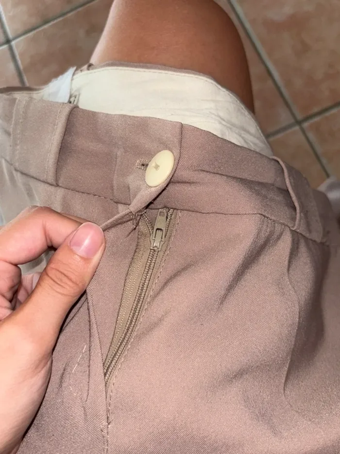 Pantalon beige manxai - photo numéro 4