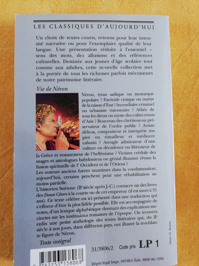 Livre. Vie de Neron. Suetone. Scolaire - photo numéro 2