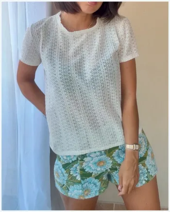 Top crème Zara L très bon état