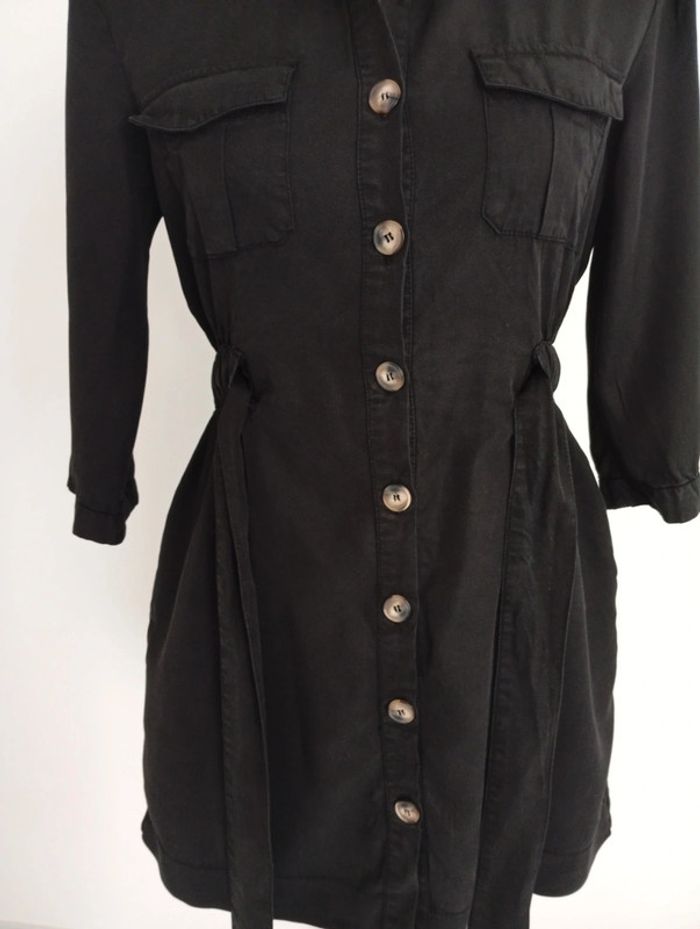 Zara - Robe "chemise" taille S | fluide - noire - photo numéro 5