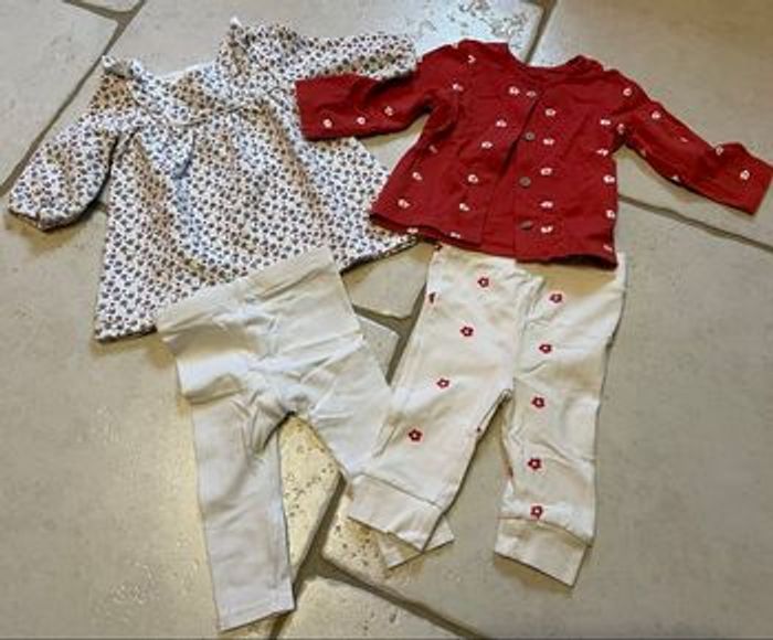 Lot vêtements fille 6 mois Okaïdi - photo numéro 2
