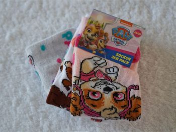Lot de 3 paires de chaussettes Paw Patrol neuves pour Fille Pointure : 23/26