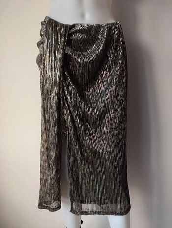 Jupe mi longue Promod noire et argentée taille L