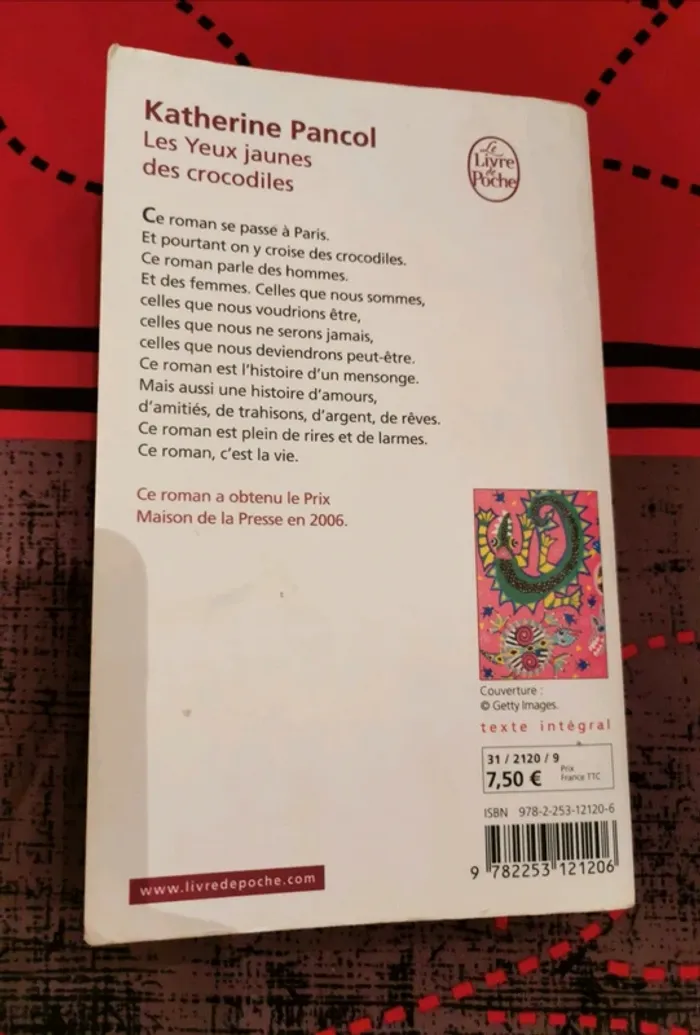 Livre les yeux jaunes des crocodiles Katherine pancol - photo numéro 2