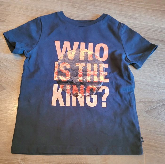 Tee-shirt bleu foncé MC Okaidi 4 ans