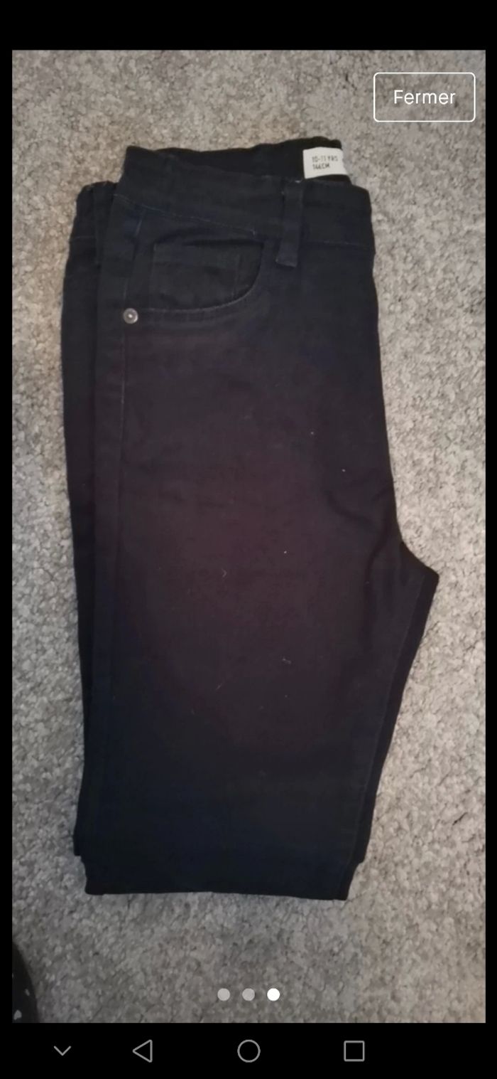 Jean noir slim primark 10 11 ans excellent état - photo numéro 3