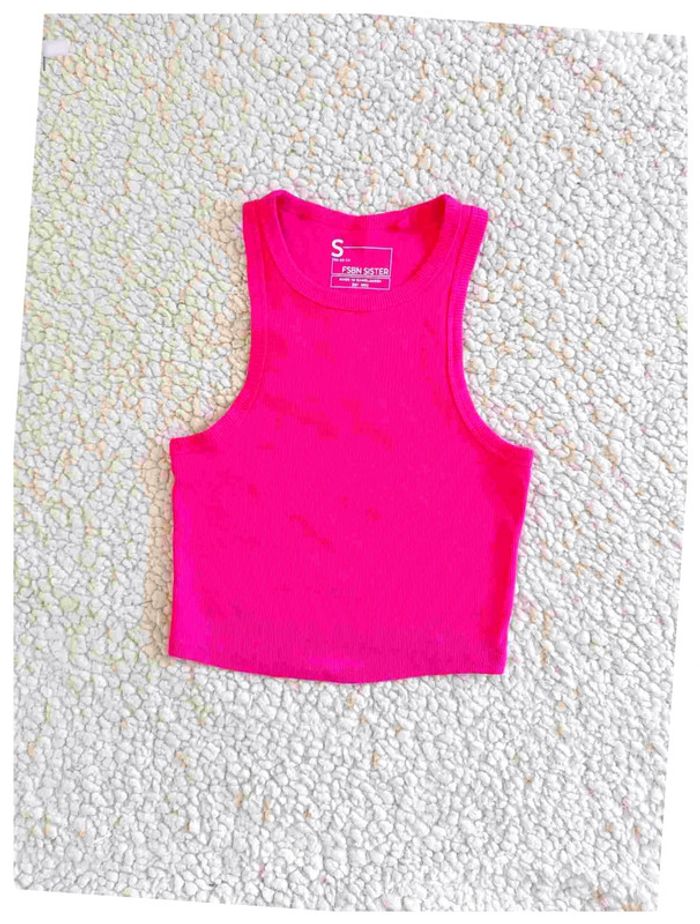 Top rose vif FSBN Sister cute vintage mignon