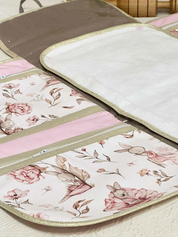 Tapis à langer nomade lapin rose - photo numéro 2