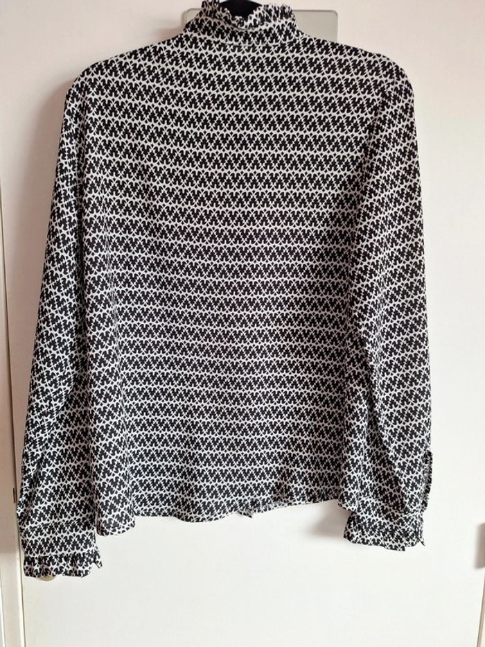 Chemise noire et blanche à motifs T 36 - photo numéro 2