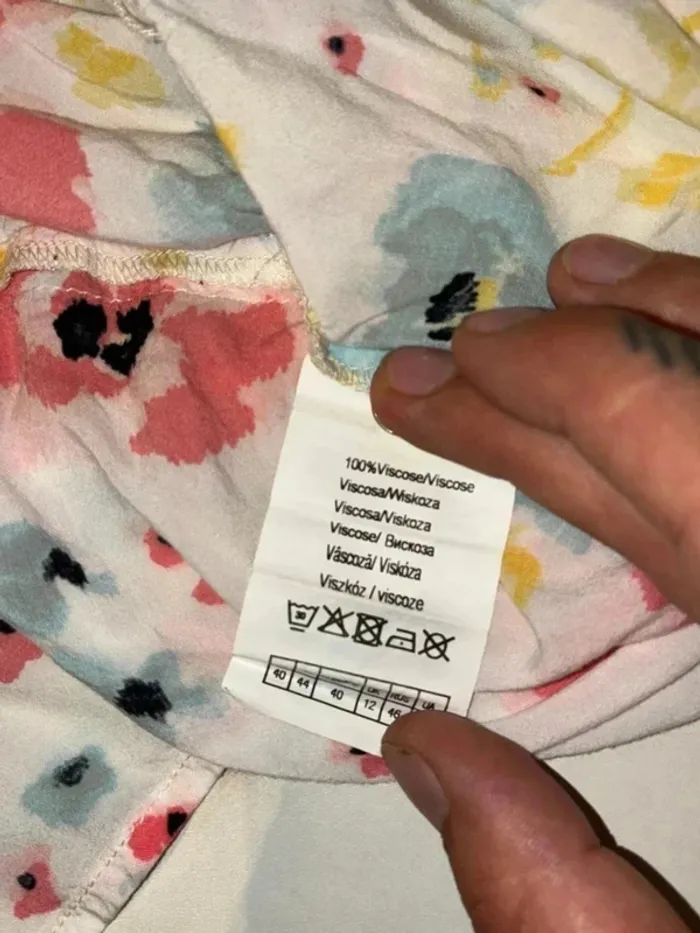 Top à bretelles fleuri – Camaïeu – Taille 40 - photo numéro 4