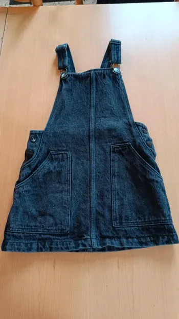 Robe salopette noir en jean
