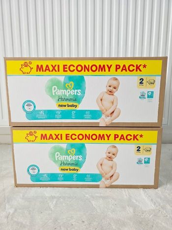 2x Couches Pampers Harmonie Taille 2 MAXI PACK *208