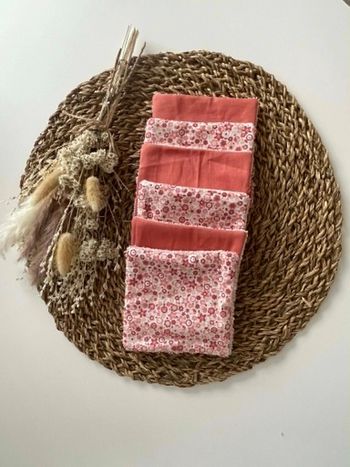 Lot de 6 lingettes coton/eponge