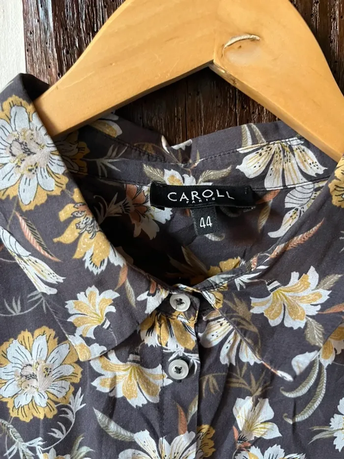 Chemise en coton à fleurs Caroll - taille 44 - Confort et élégance - photo numéro 4