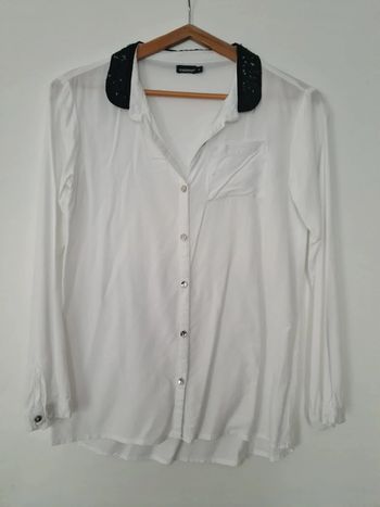 Chemisier blanc et strass 14 ans In Extenso