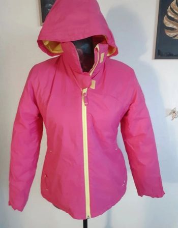 Blouson de ski rose jaune fluo 10ans