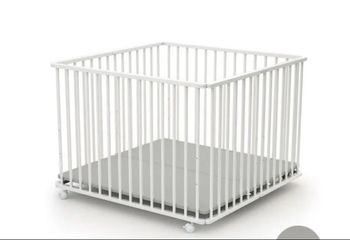 Parc en bois pliant HEGOA blanc