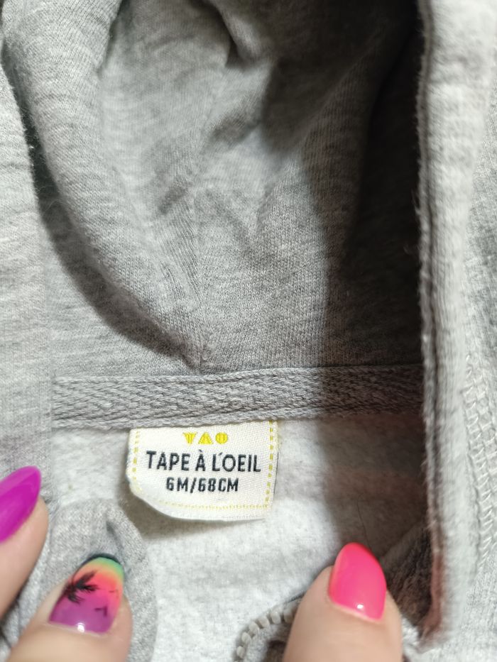 Gilet à capuche 6 mois TAO - photo numéro 3