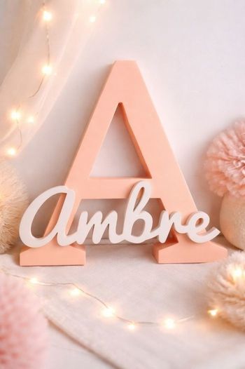 Lettre déco enfant XL - Ambre - Décoration chambre bébé 
 