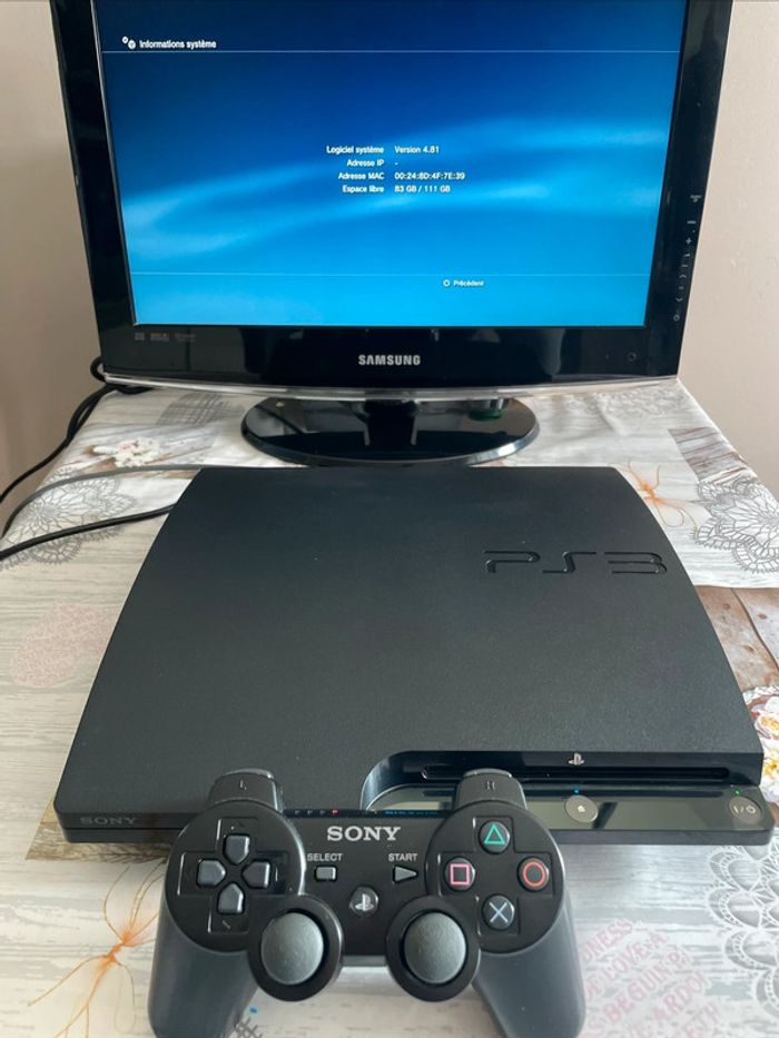 Console Sony PlayStation 3 Slim 120 Go Câbles manette et 1 Jeu - Occasion TBE - photo numéro 6