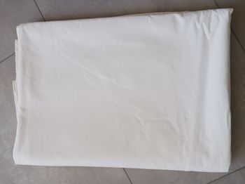 drap housse blanc pour lit 2 pers 100% coton